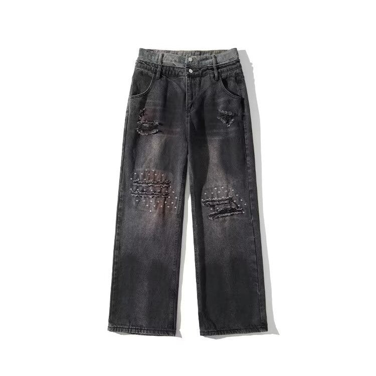 Studded Distressed Jeans