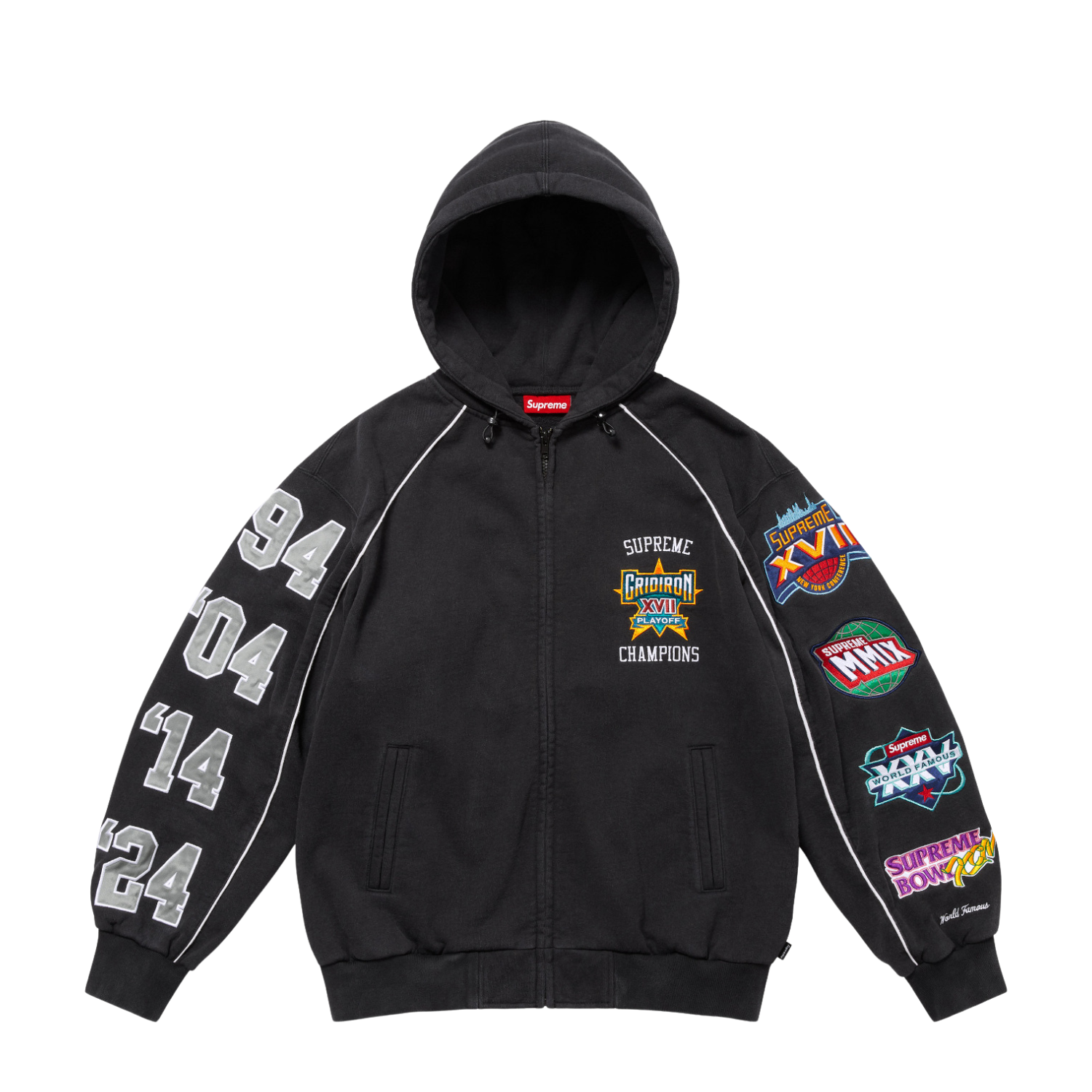 Supreme Playoffs Zip Up Hooded Sweatshirt