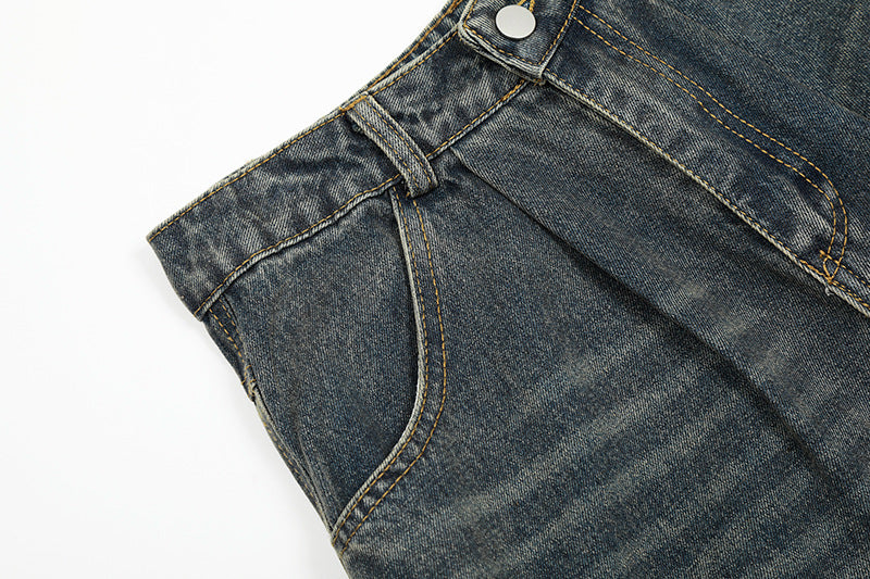 Distressed Cargo Denim Short