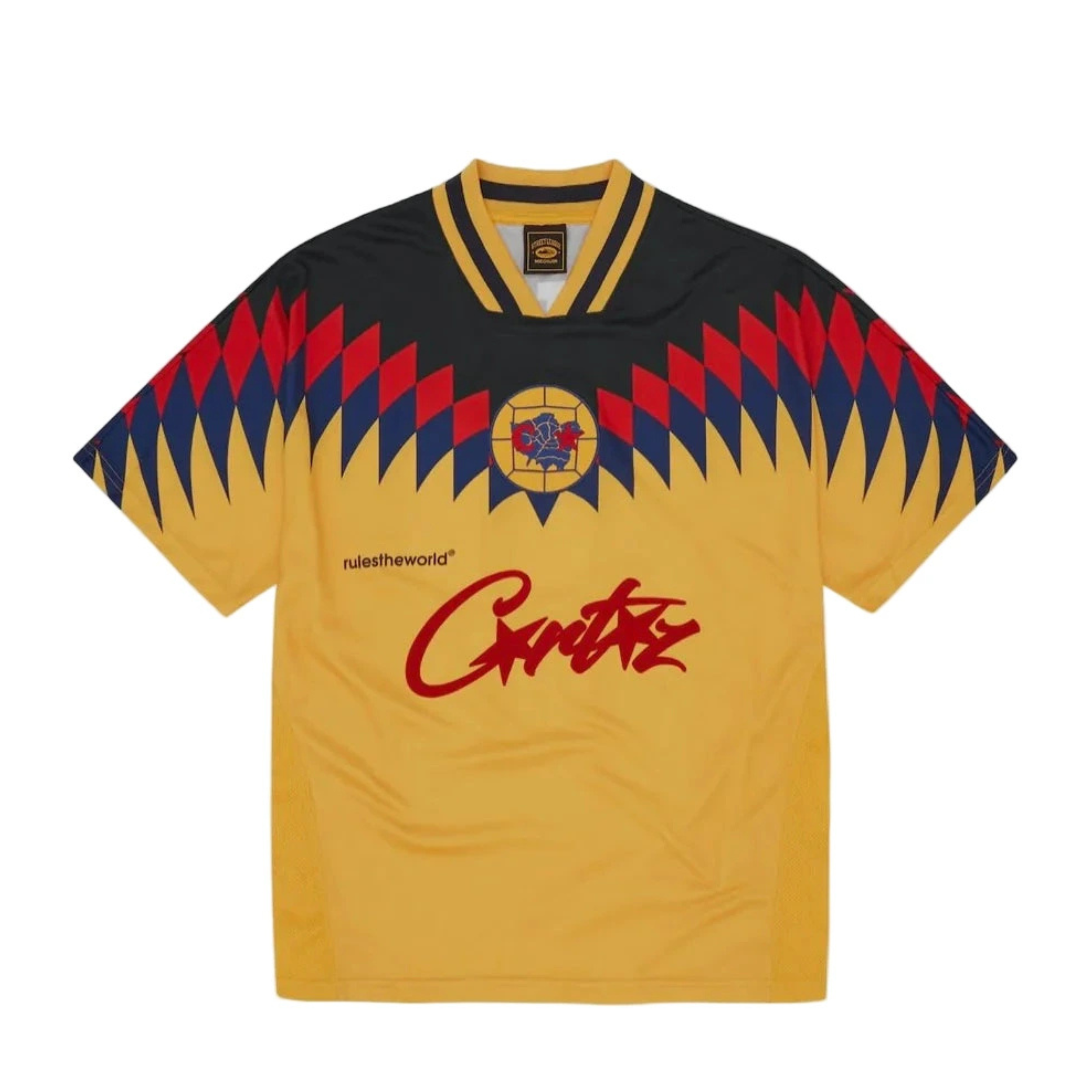 Corteiz Harlekijn Mosterdgeel Voetbalshirt