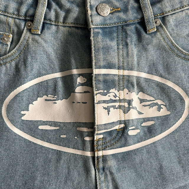 Corteiz Alcatraz Denim Shorts