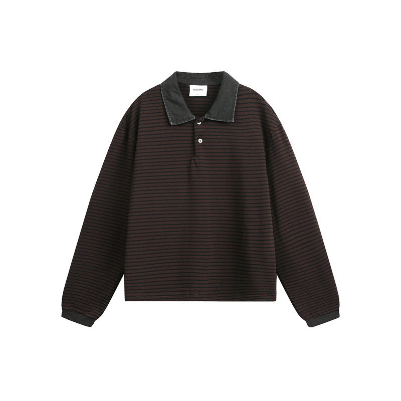 Lange Mouwen Gestreepte Polo