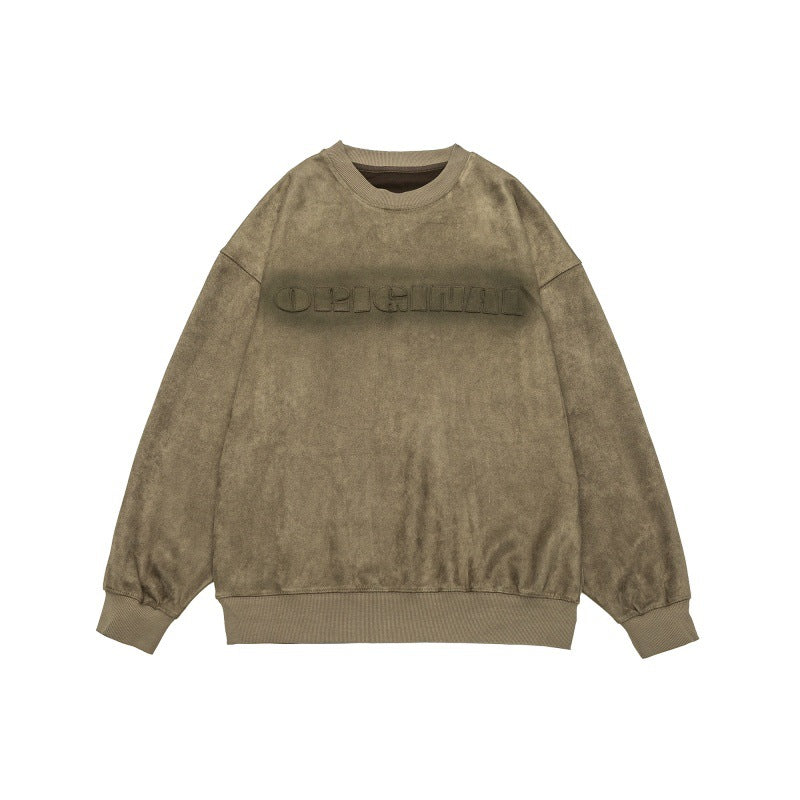 Suede Reliëf Sweater