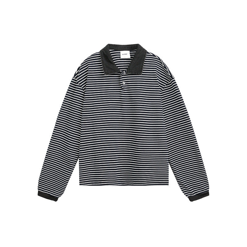 Lange Mouwen Gestreepte Polo