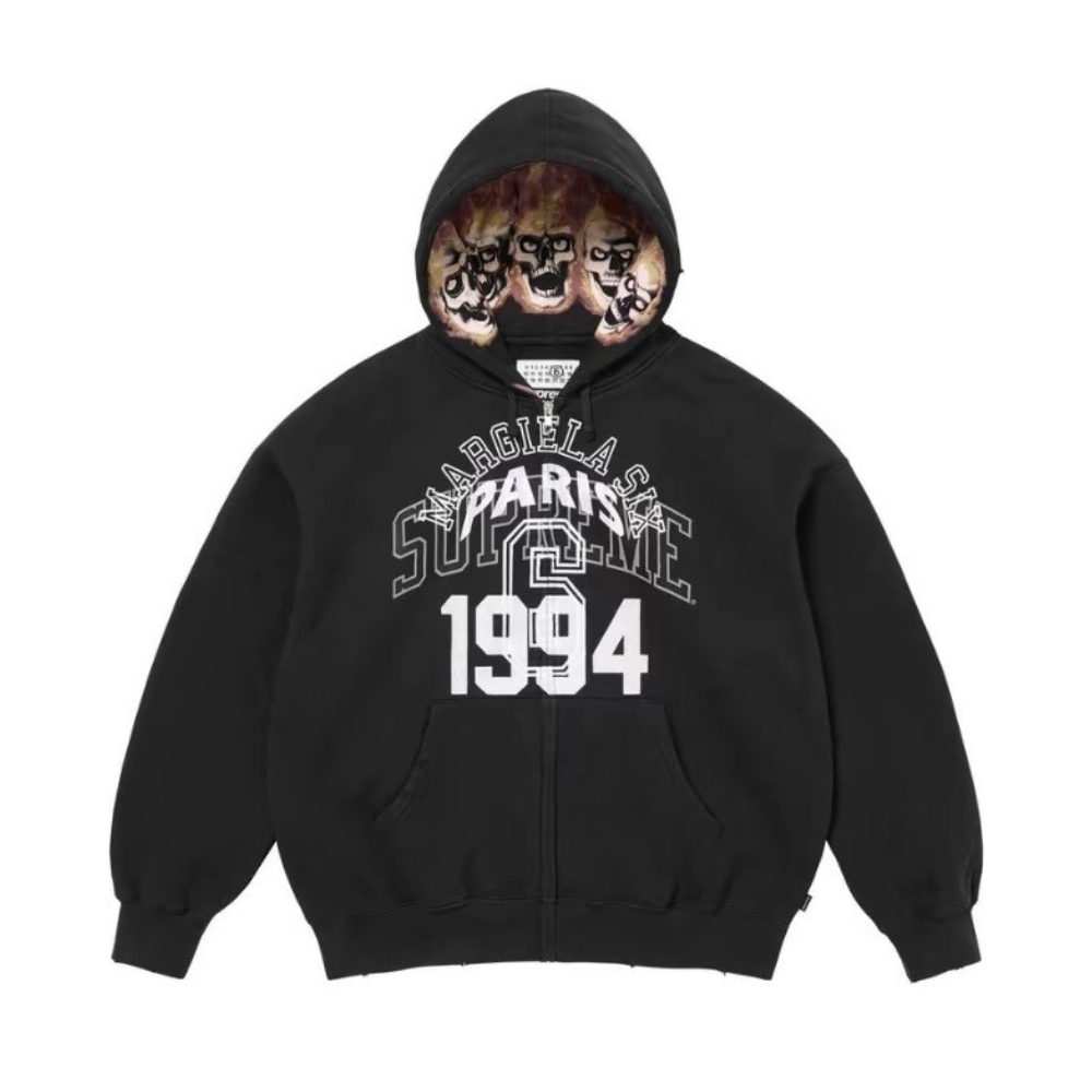 Supreme Arch Logo Zip-Up Hoodie