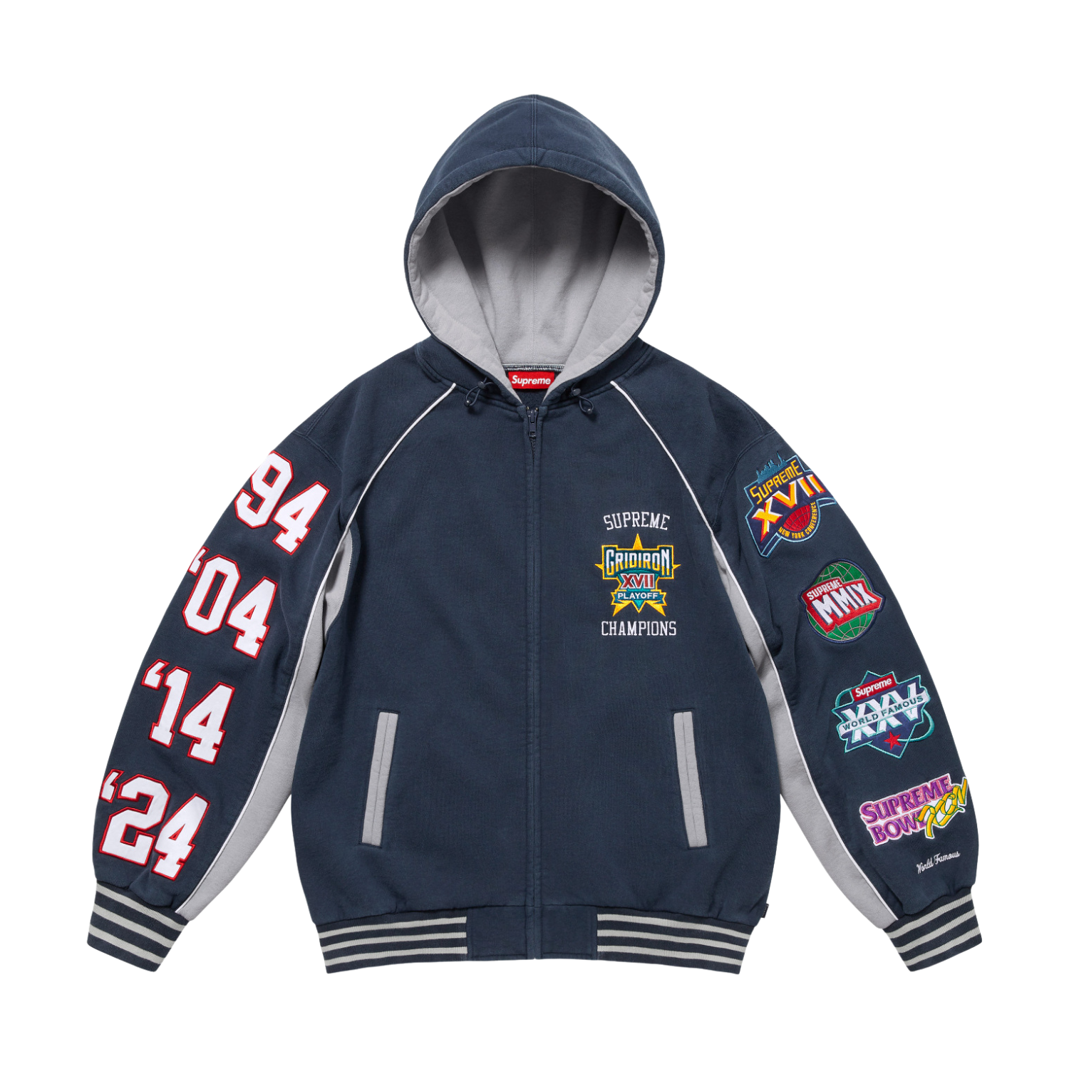 Supreme Playoffs Zip Up Hooded Sweatshirt