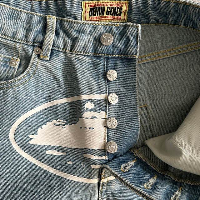 Corteiz Alcatraz Denim Shorts