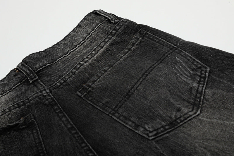 Wijde Paneel Denim Short