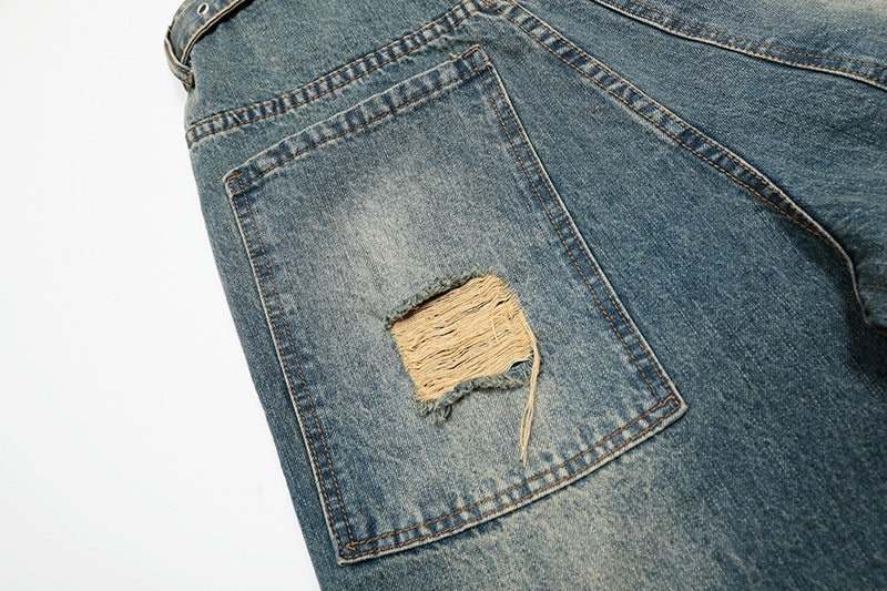 Vernietigde Riem Denim Short