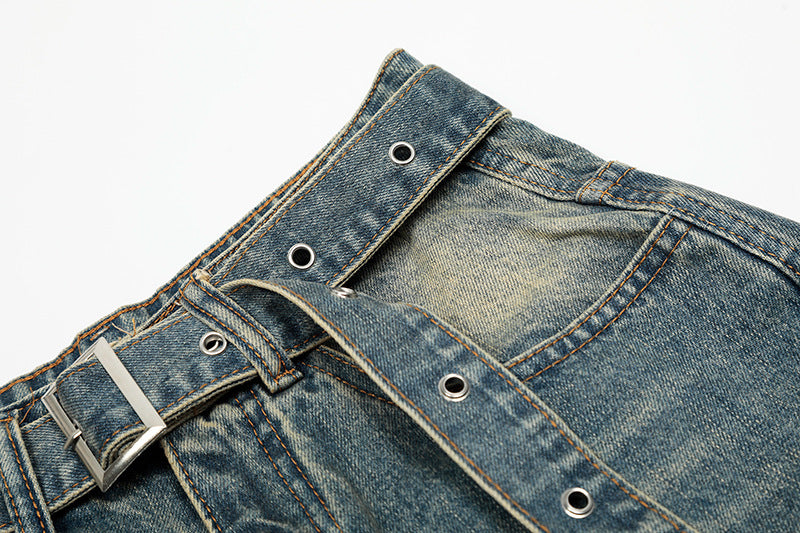 Vernietigde Riem Denim Short