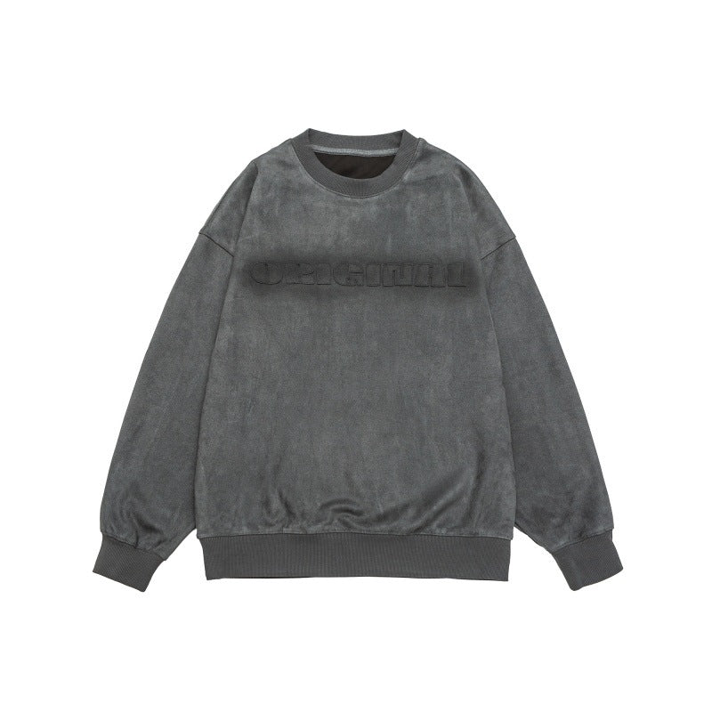 Suede Reliëf Sweater