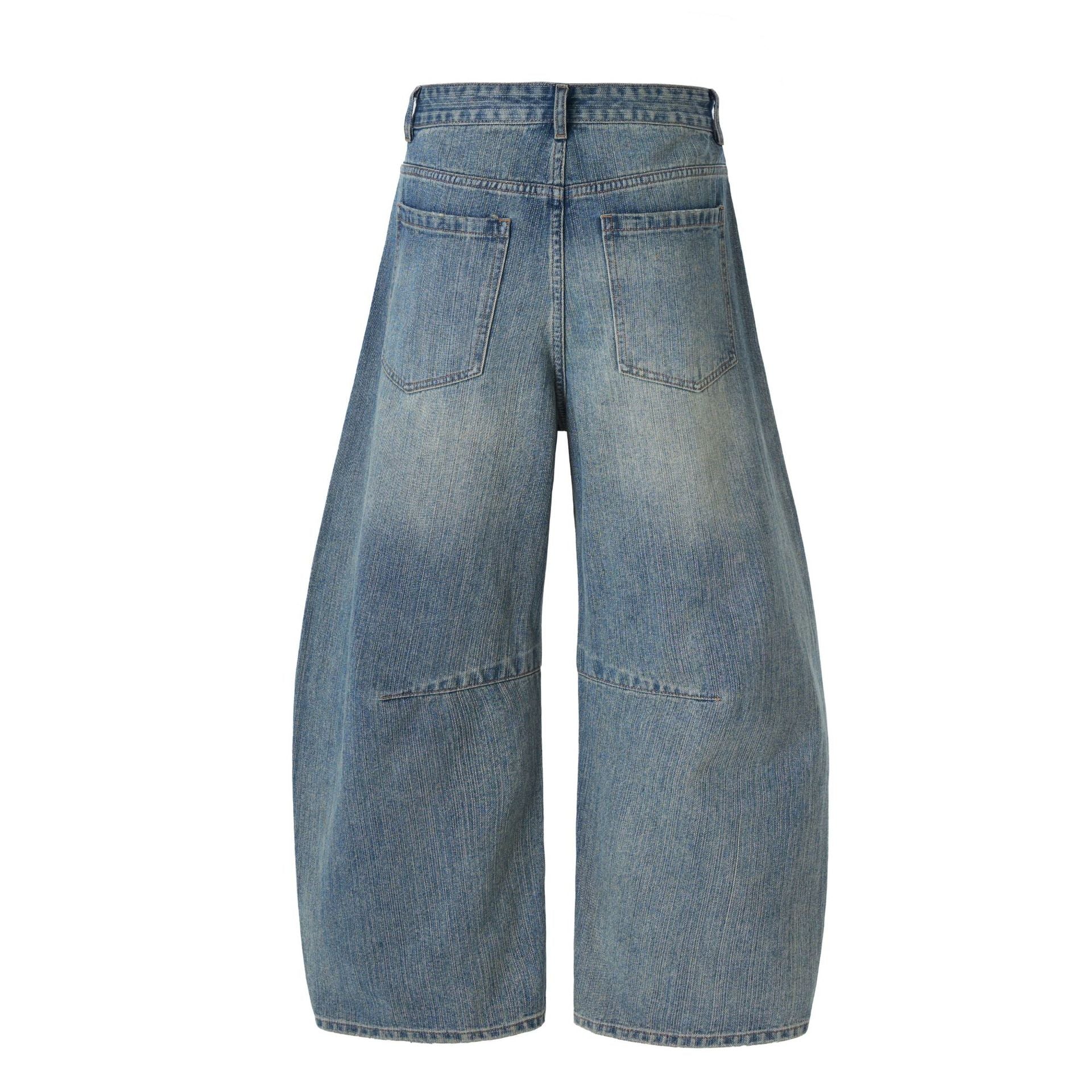 Retro Simple Tapered Denim Long Pants