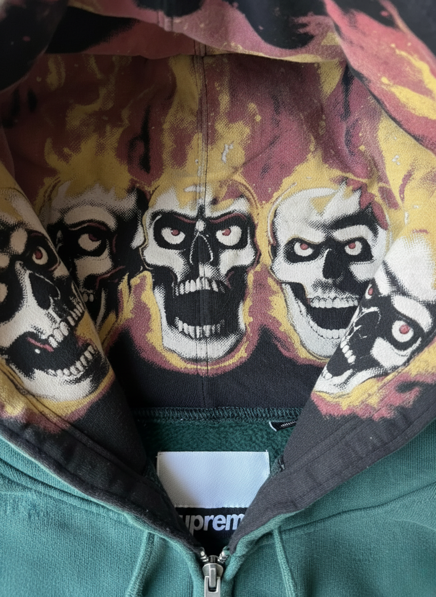 Supreme Arch Logo Zip-Up Hoodie