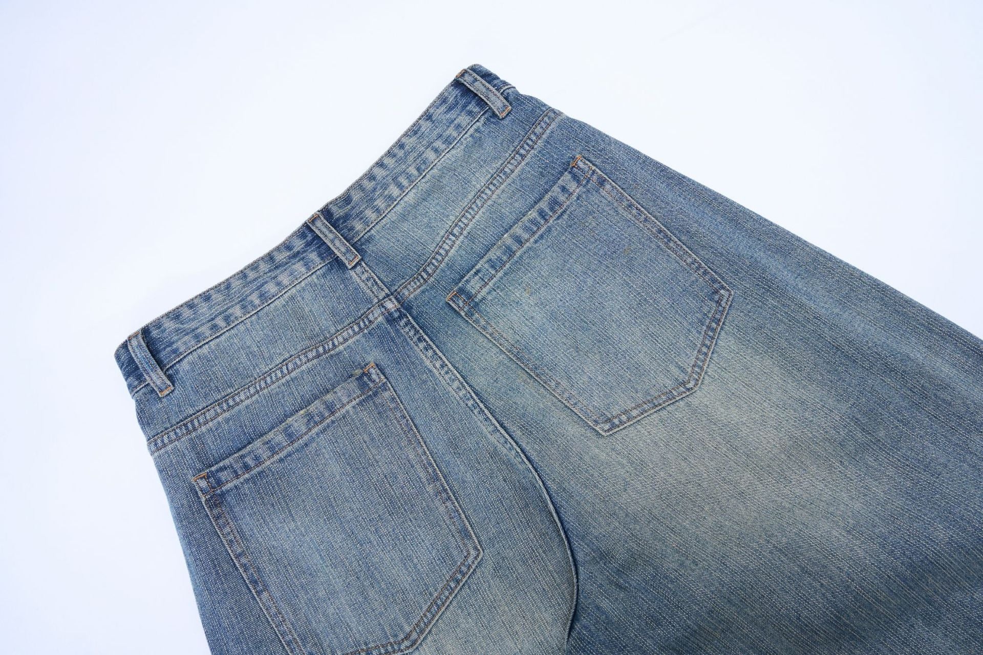 Retro Simple Tapered Denim Long Pants