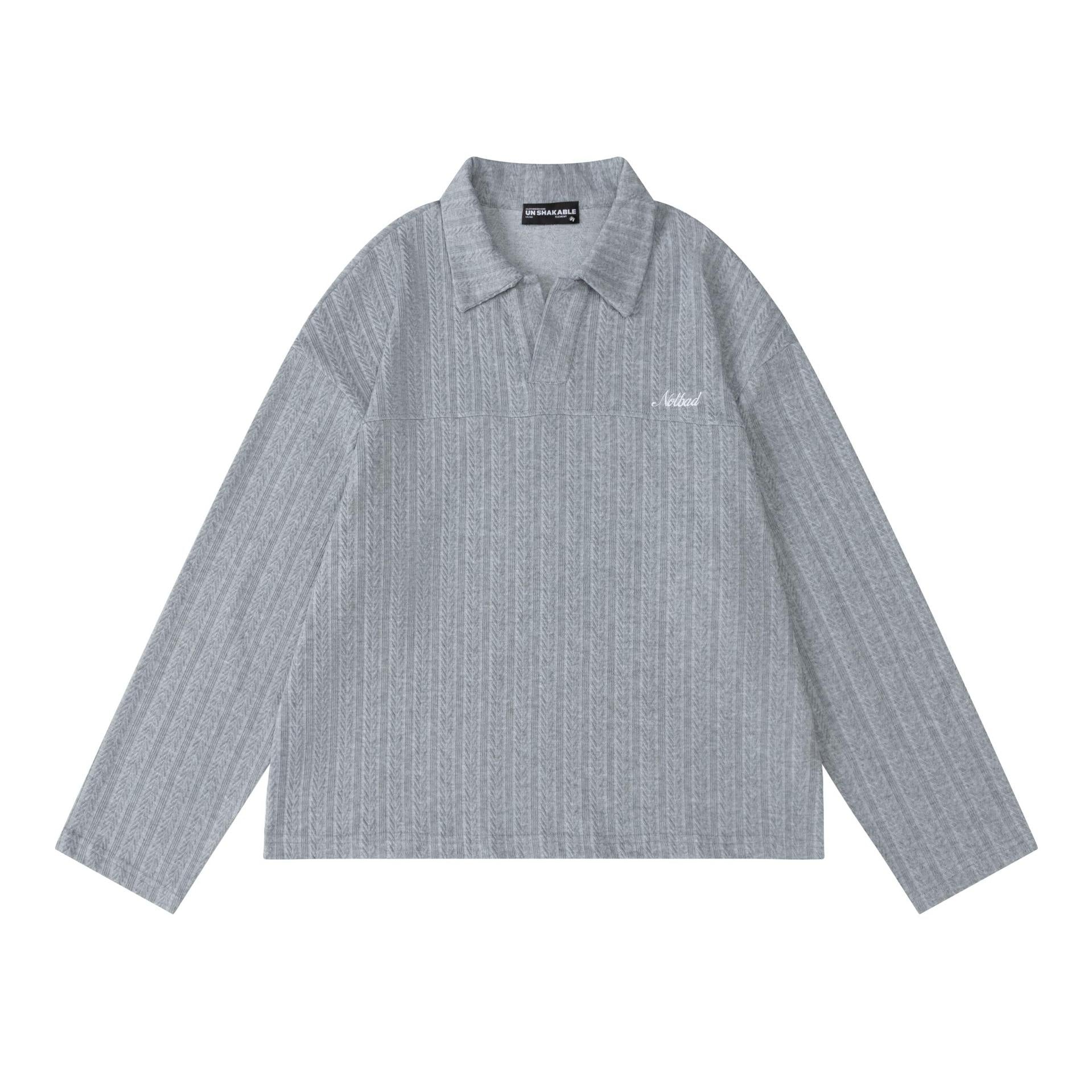 Gebreide Longsleeve Polo