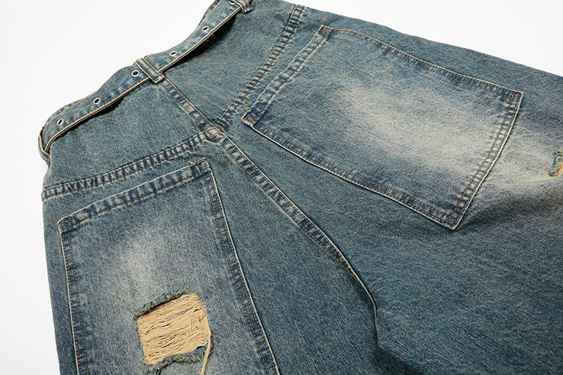 Vernietigde Riem Denim Short
