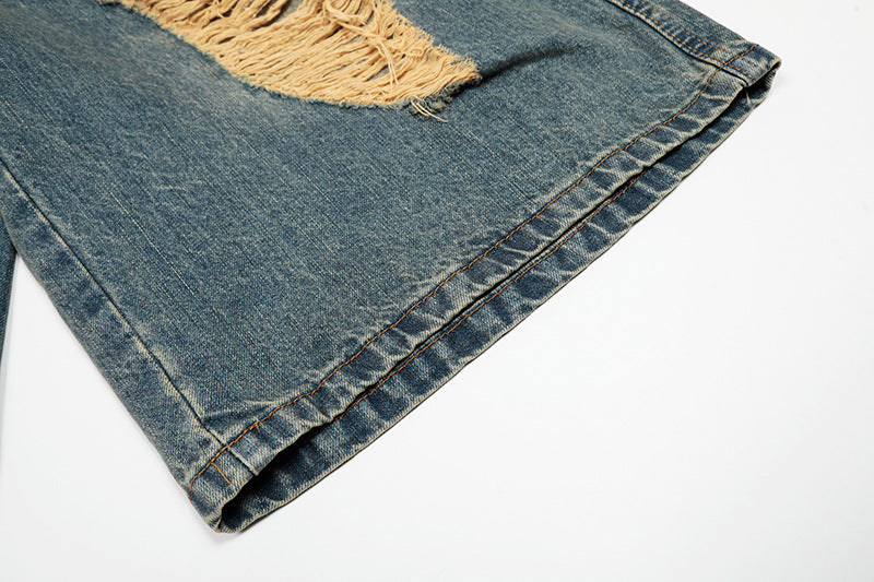 Vernietigde Riem Denim Short