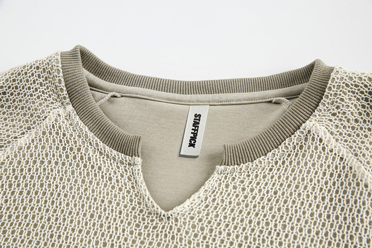 Mesh Overlay Sweater
