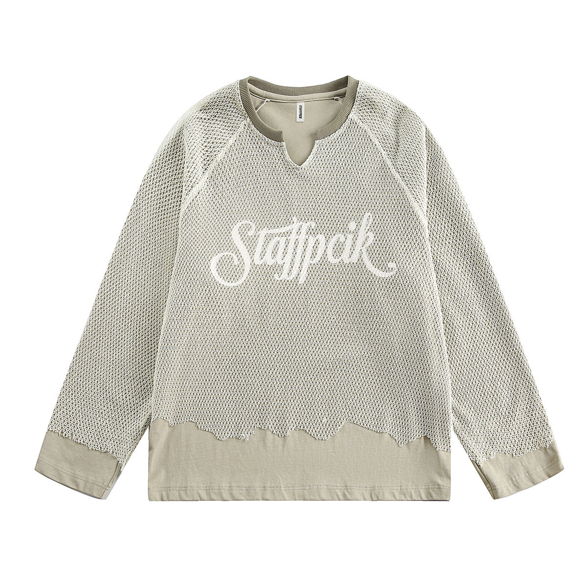 Mesh Overlay Sweater