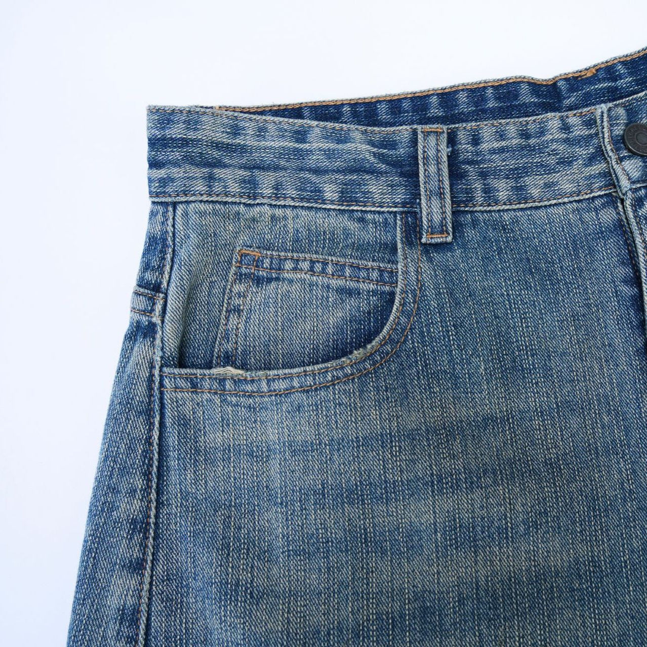 Retro Simple Tapered Denim Long Pants