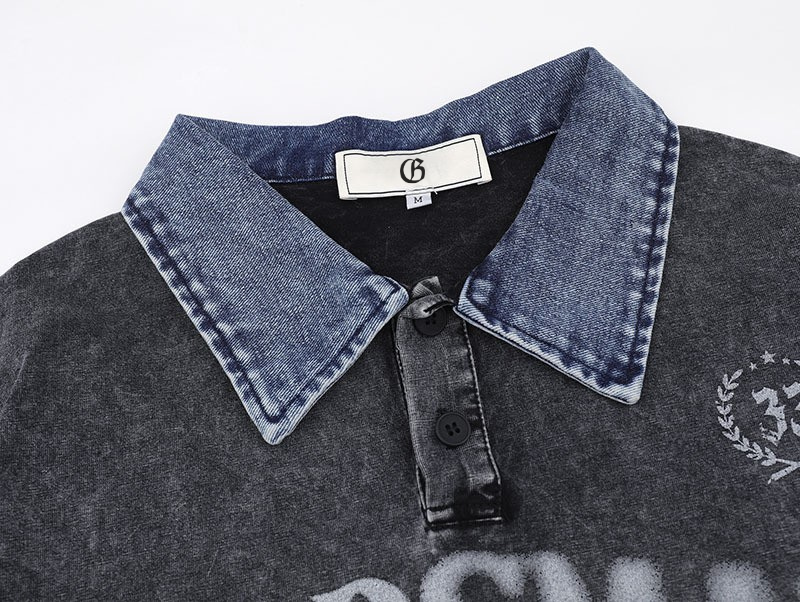 Denim Kraag Polo