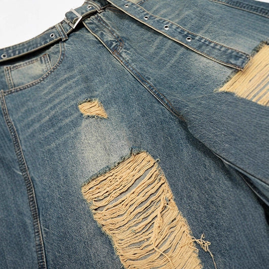 Vernietigde Riem Denim Short