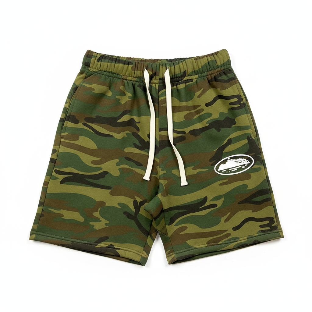 Corteiz Alcatraz Camo Sweatshorts