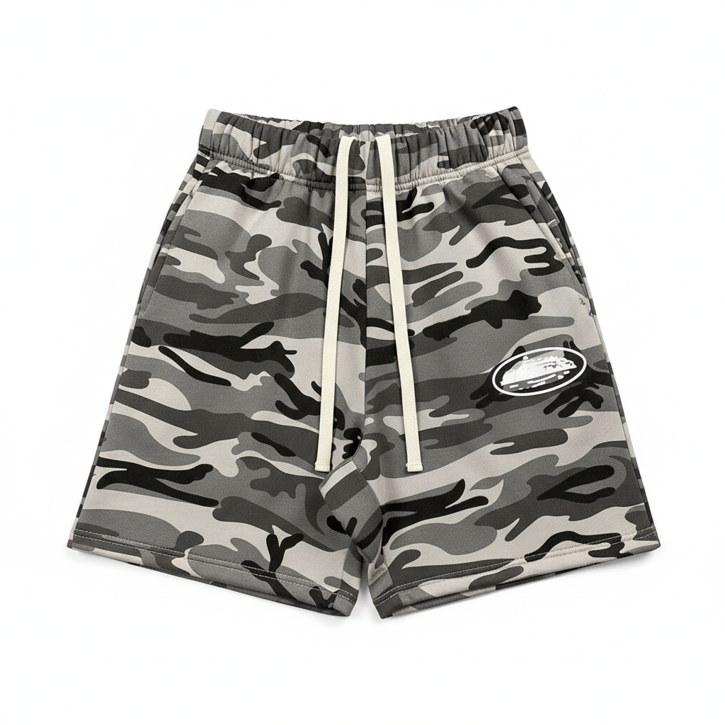 Corteiz Alcatraz Camo Sweatshorts