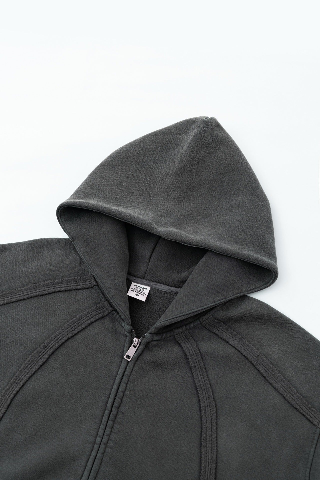 Oversized Washed Zip Hoodie